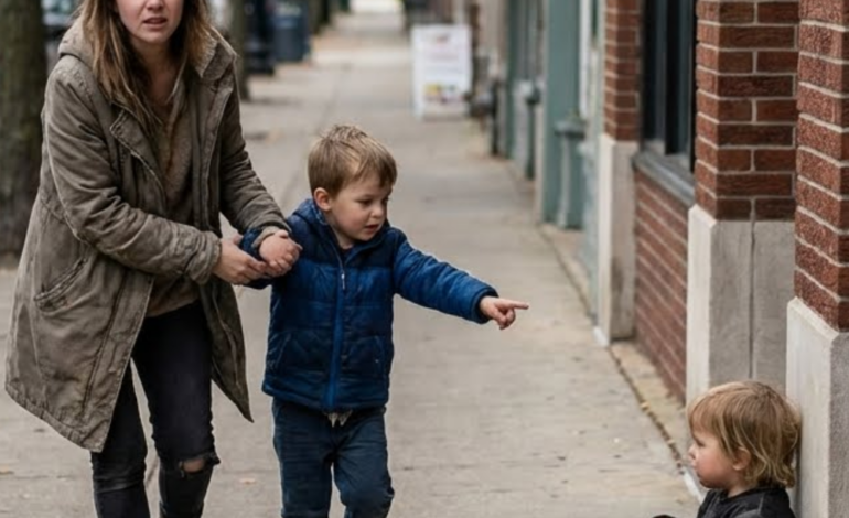 “Mom… I remember him,” the son said, pointing at the street child. “He was in your belly with me.”