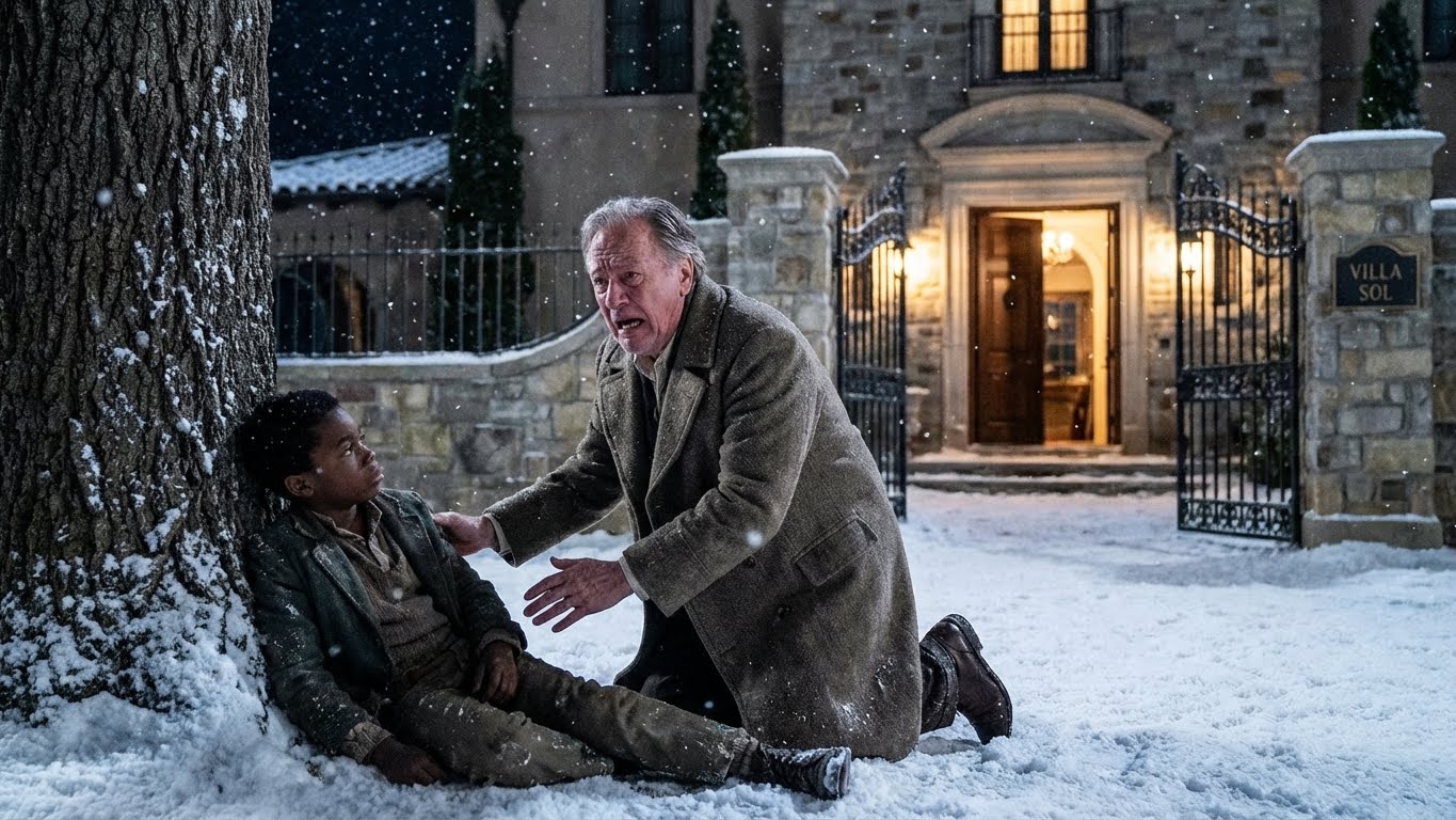 El niño sin techo que desafió la noche helada… y destapó el secreto oscuro de una mansión millonaria