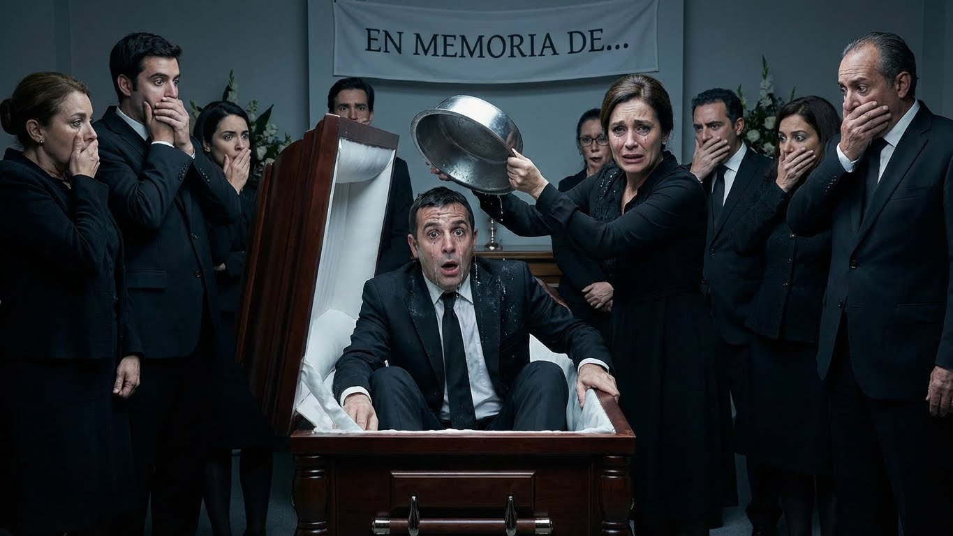 Fingió su muerte para cobrar el seguro… y su esposa lo desenmascaró en pleno funeral