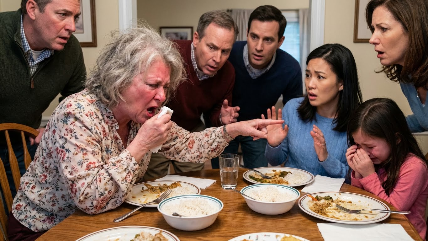 She Choked on a Fish Bone… Then Screamed “You’re Bad Luck” at My Child—What I Did Next Left Them Frozen