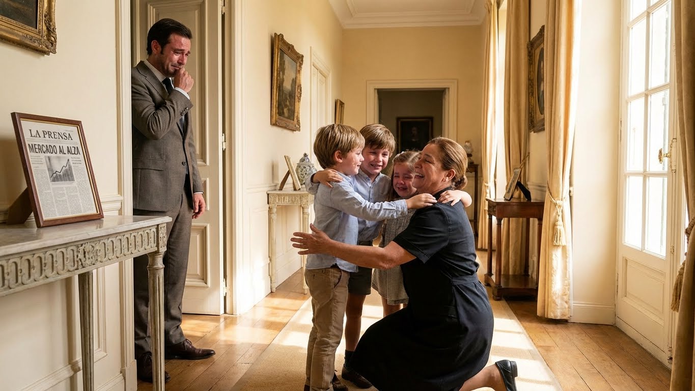 Volvió por unos documentos… y encontró a sus hijas riendo con una desconocida