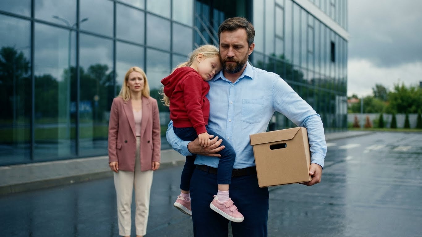 Lo despidieron con su hija dormida… y una millonaria lo vio todo: lo que pasó después es INCREÍBLE