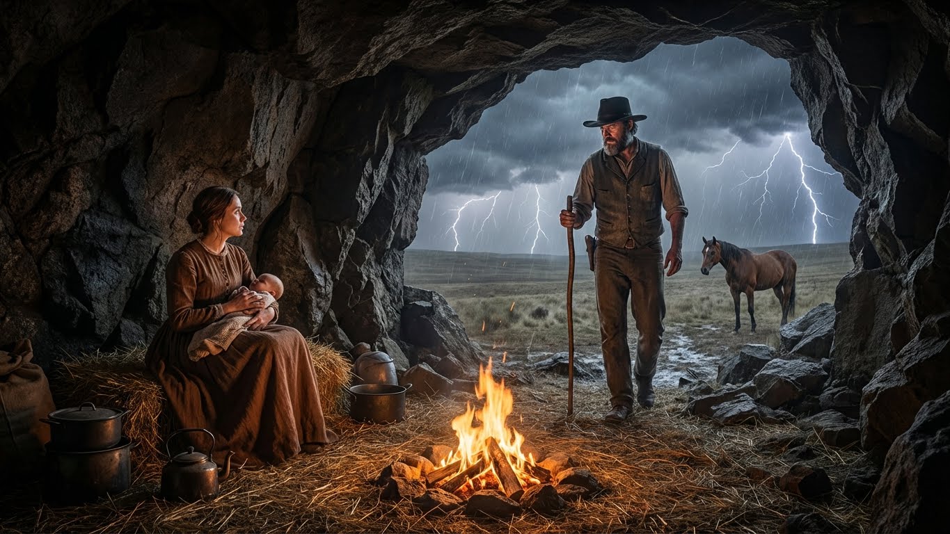 Entró a una cueva por una tormenta… y encontró a una madre escondida con su bebé: lo que hizo después lo cambió TODO