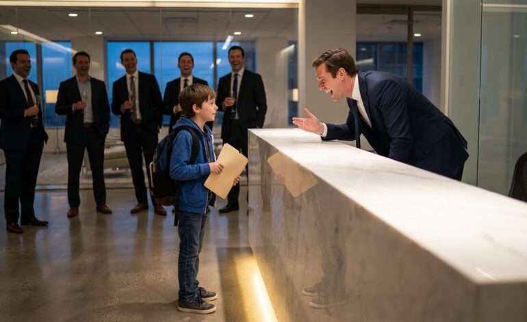 They laughed at the boy in the faded hoodie… until the banker opened the file and his hands began to tremble.