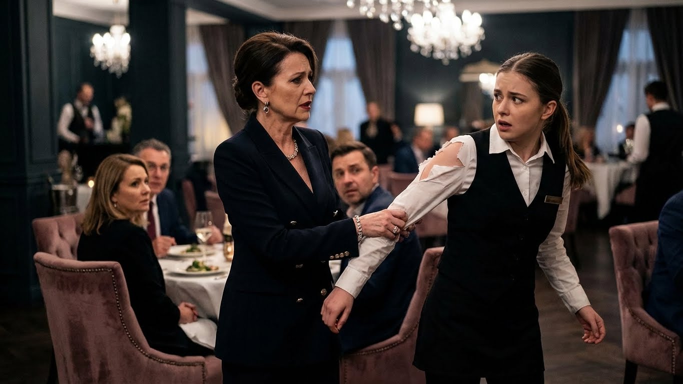 Una millonaria humilla a una mesera frente a todo el restaurante… y el esposo lo ve TODO