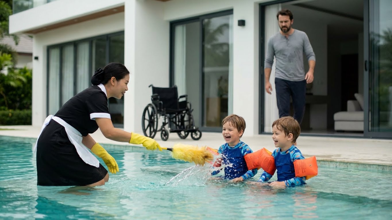 Billionaire Banned His Twin Boys From the Pool—Until the Maid Broke One Rule and Exposed a Dark Secret