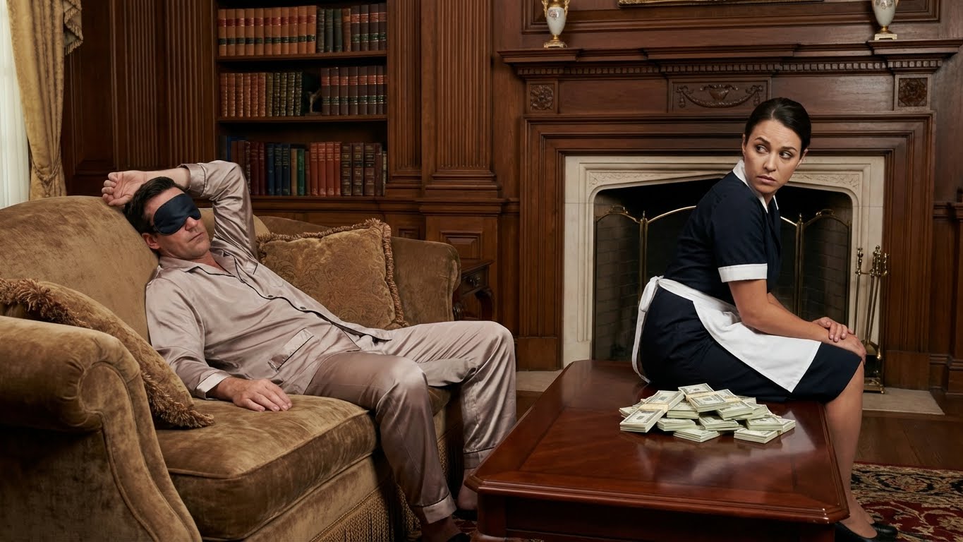 He Faked Sleep to Catch His Maid Stealing—What She Pulled Out Made Him Freeze