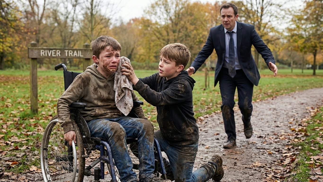 A Dirty Street Boy Smeared Mud on a Billionaire’s Blind Son—Then the Family’s Darkest Secret Exploded