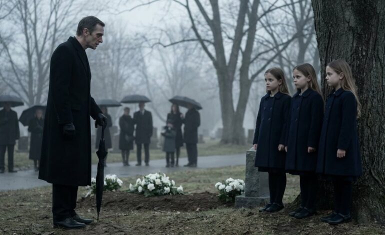 He Thought He Was Childless Until He Saw THEM at His Wife’s Funeral