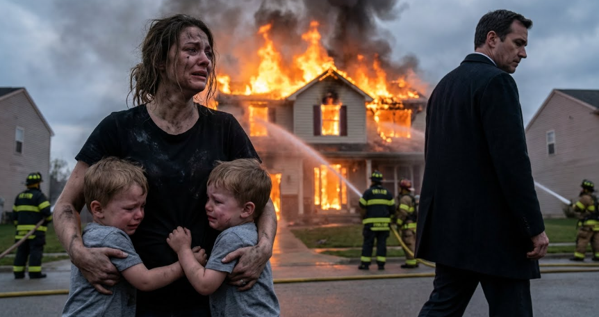 As the crowd froze, a young mother stepped forward and said, “I’ll save them,” and moments later she brought the billionaire’s two children to safety. But when their father arrived – his reaction was something no one standing there could have imagined.