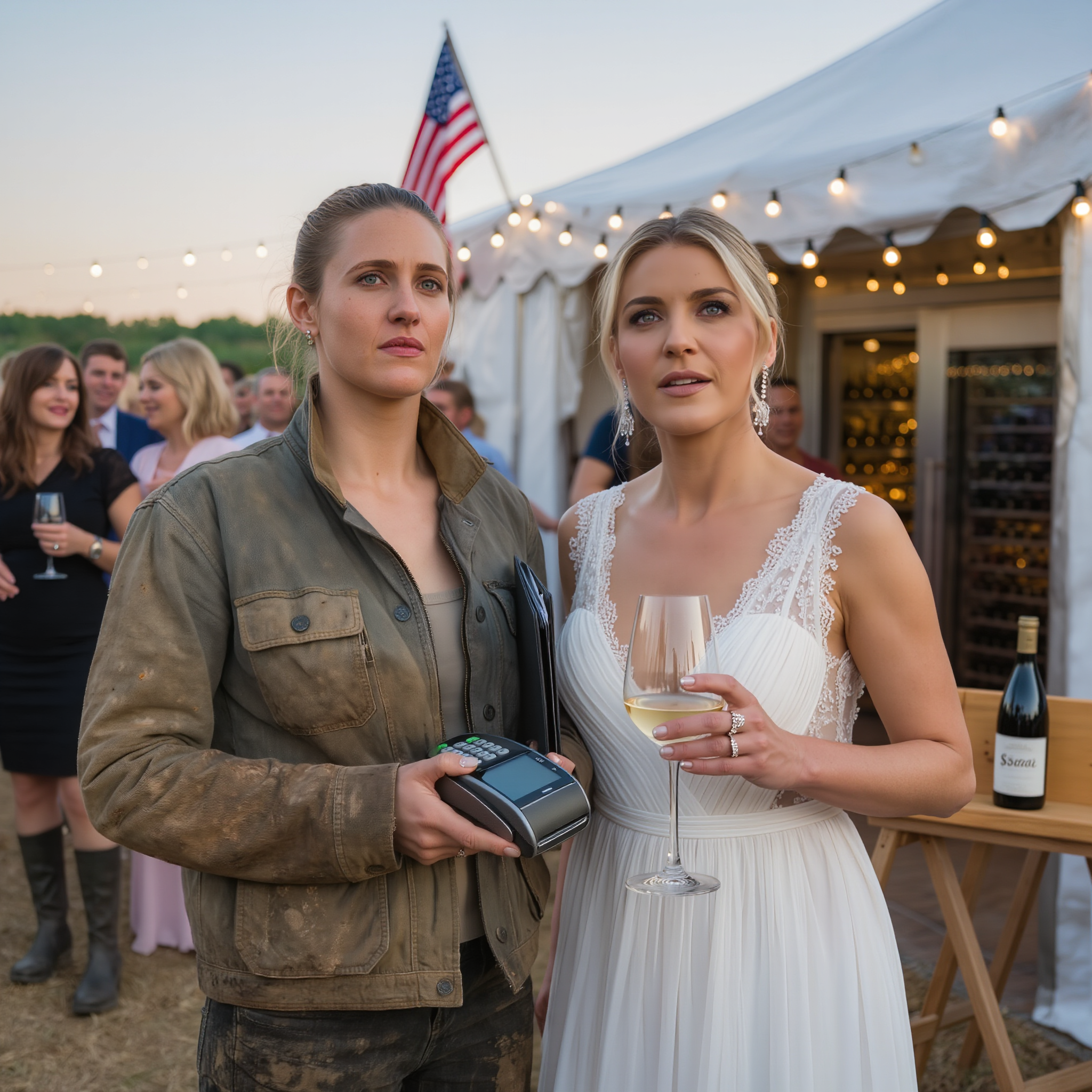 At my sister’s lavish engagement party, held on the vineyard I quietly owned, she opened my wine cellar, poured herself an extremely rare bottle of wine, then pointed at me in front of the guests and laughed, saying I was “just a gardener.” So I waited until her glass was empty, walked in from the field, and calmly declared…