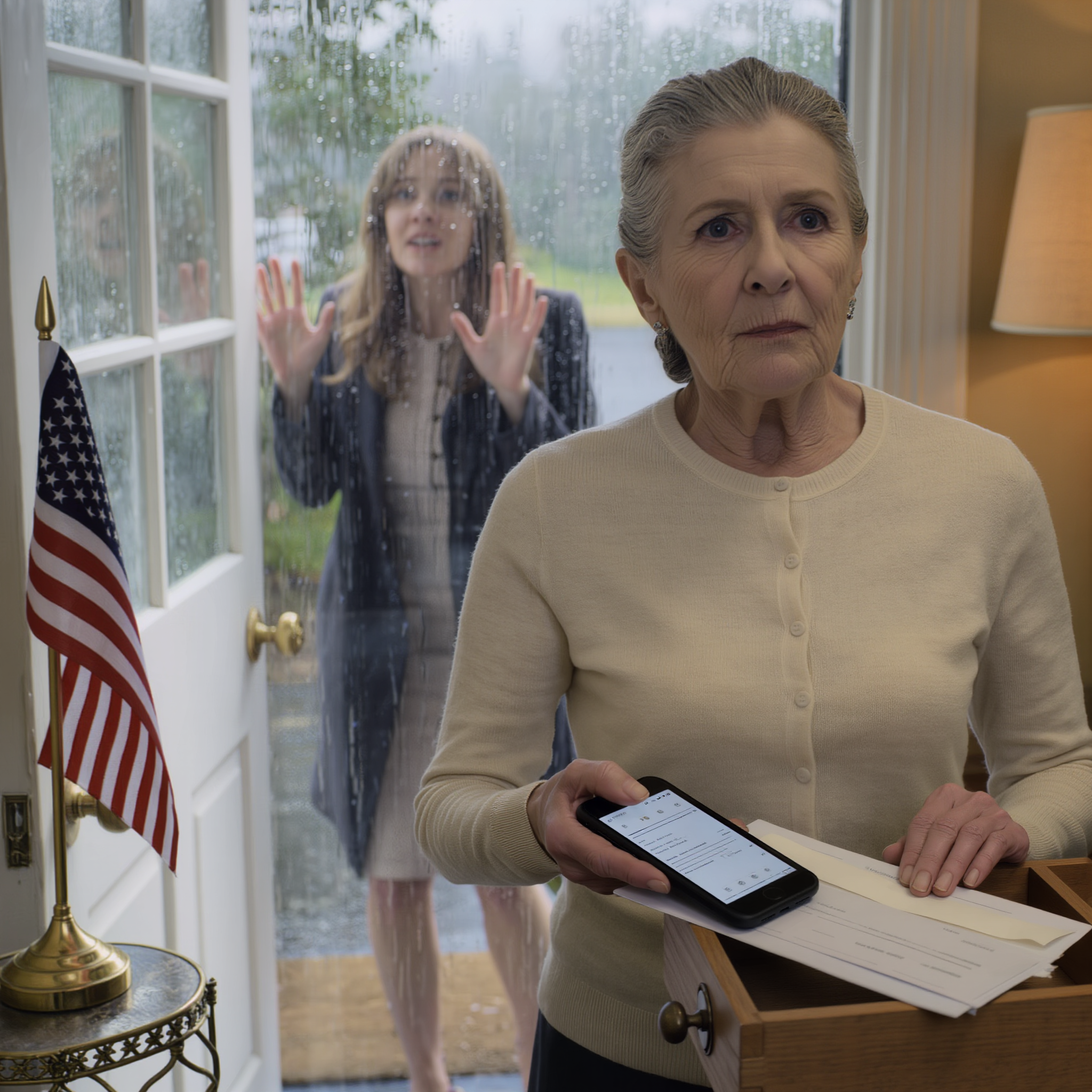 At my son’s wedding, the bride leaned in and said, ‘From tomorrow, you are no longer a part of this family.’ I didn’t argue. I just smiled, excused myself, and quietly canceled the $80,000 deal I had arranged. The next morning, she was on my porch, banging on the door in a panic.