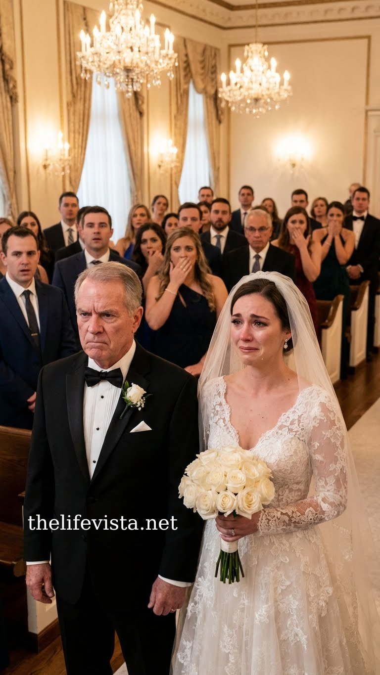 I was shaking on my wedding day, walking toward a man old enough to be my grandfather—while the man I loved watched from the crowd. When the vows ended, my new husband leaned close and whispered, “There’s something you must know about your mother.” What he revealed that night destroyed everything I believed about my family—and myself.