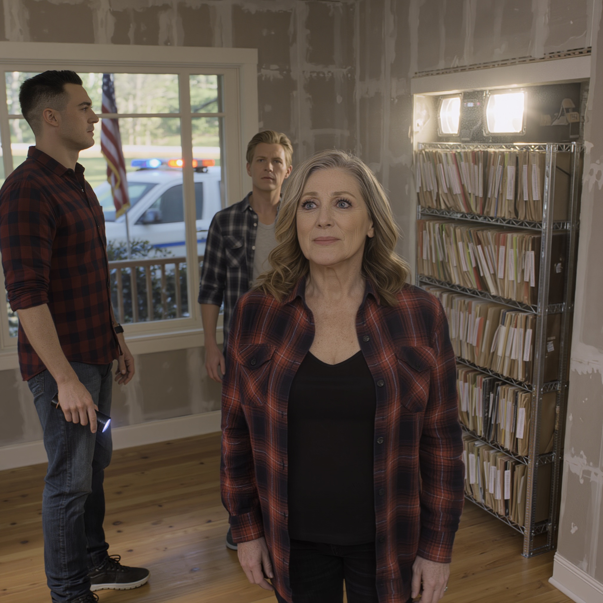 One year after my husband passed away, I hired someone to renovate his old office. Just as I had arrived at the church, the contractor called, his voice urgent: ‘Ma’am, you need to come and see what we just saw. But please don’t come alone—bring your two sons.’ I froze: ‘Why would you say that?’ He only replied briefly: ‘You’ll understand when you see it with your own eyes.’