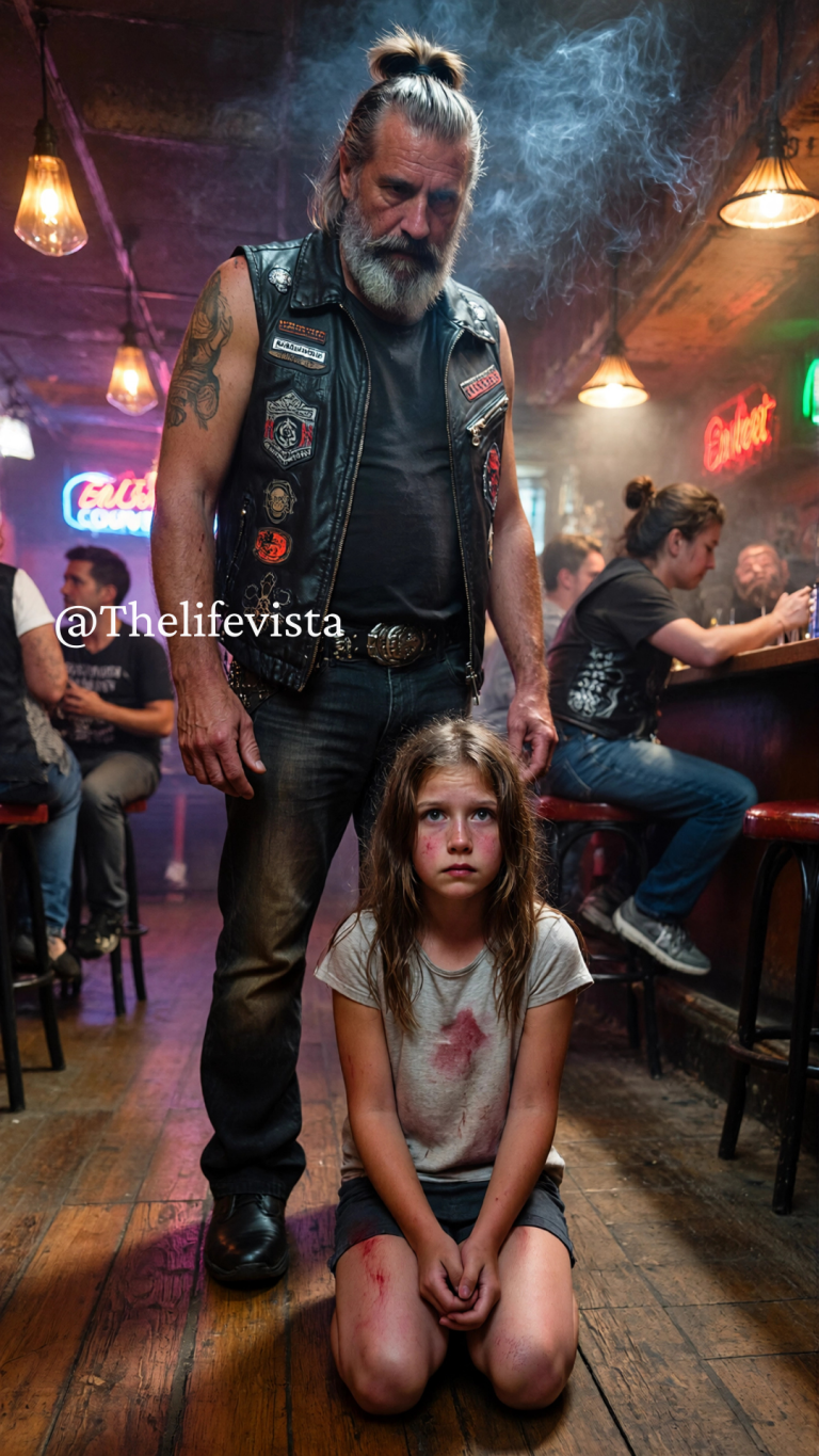 The little girl begged the bikers to arrest her…