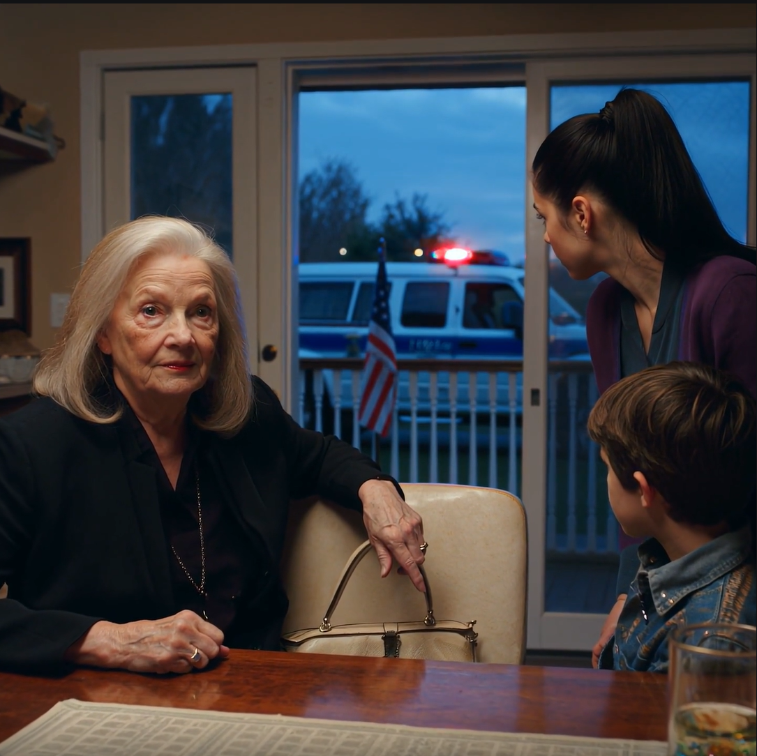 I invited the whole family to dinner to talk about my will. My daughter-in-law was smiling in a way that felt strangely forced. Out of nowhere, my grandson hugged me tight and whispered, “Grandma, Mommy put her diamond necklace in your purse.” I froze, my hands and feet turning ice-cold. While no one was paying attention, I quietly slipped the necklace back into my daughter-in-law’s bag. Ten minutes later…