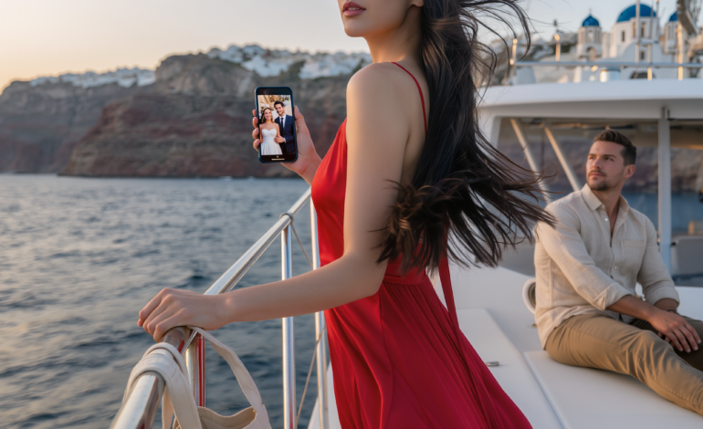 My sister erased my name from her wedding as if I never existed. So I agreed to marry my billionaire fiancé, cruised to Santorini in a red dress, and posted a picture that shattered her entire fairytale. Her tears came too late…