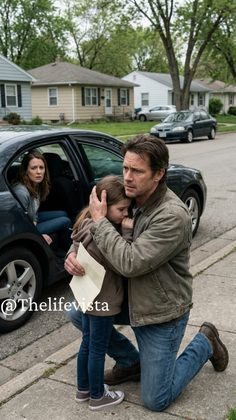 After walking my 7-year-old daughter to her mom’s car for weekend visitation, she secretly slipped me a note saying not to read it until she was gone—when I finally did and checked under my bed as she instructed, what I found forced me to call 911 immediately.