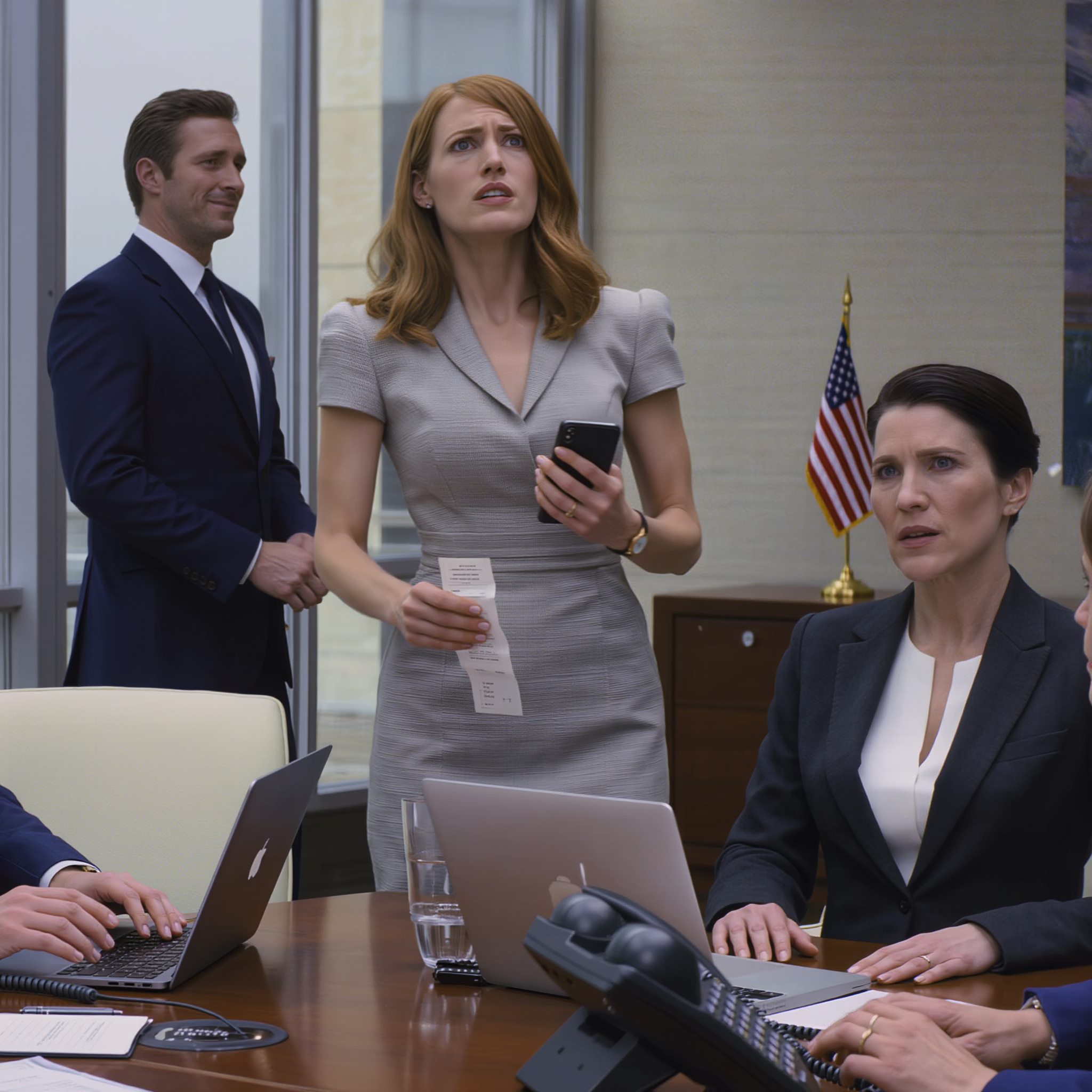 My boss saw me get out of the taxi and asked, ‘Where’s the company car you got promoted in?’ Before I could answer, my husband ‘ the HR director, with a calm smile and perfectly tailored tie ‘ said, ‘Her sister’s using it,’ as if it were the most normal thing in the world… and my boss didn’t argue, didn’t scold, didn’t even raise her voice; she just opened her laptop, clicked twice, and changed my life in front of everyone.