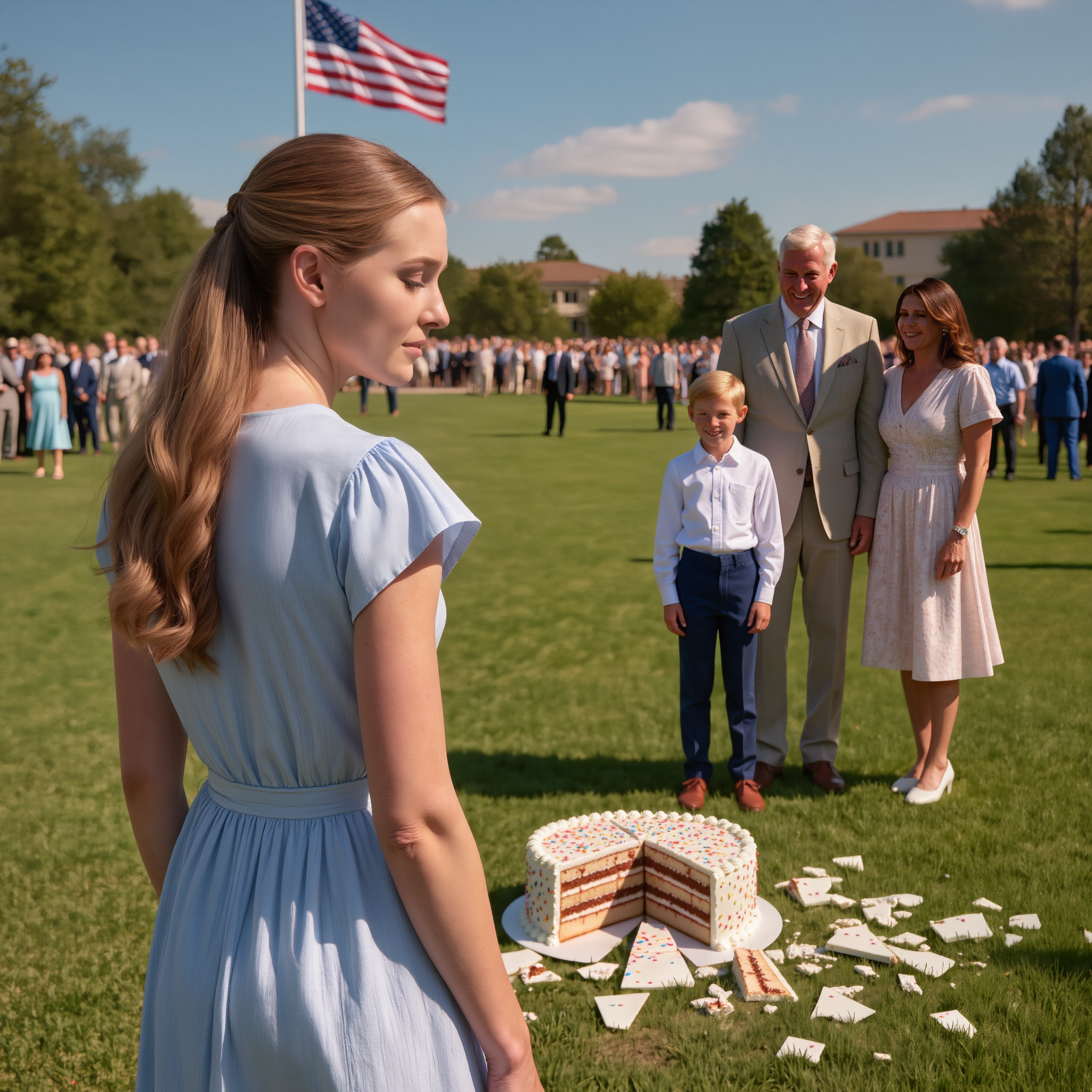 At my graduation party in Idaho, my nephew slammed my gift bag on the ground and sneered, ‘Eat it on the ground.’ Everyone laughed – until my calm response froze the schoolyard.