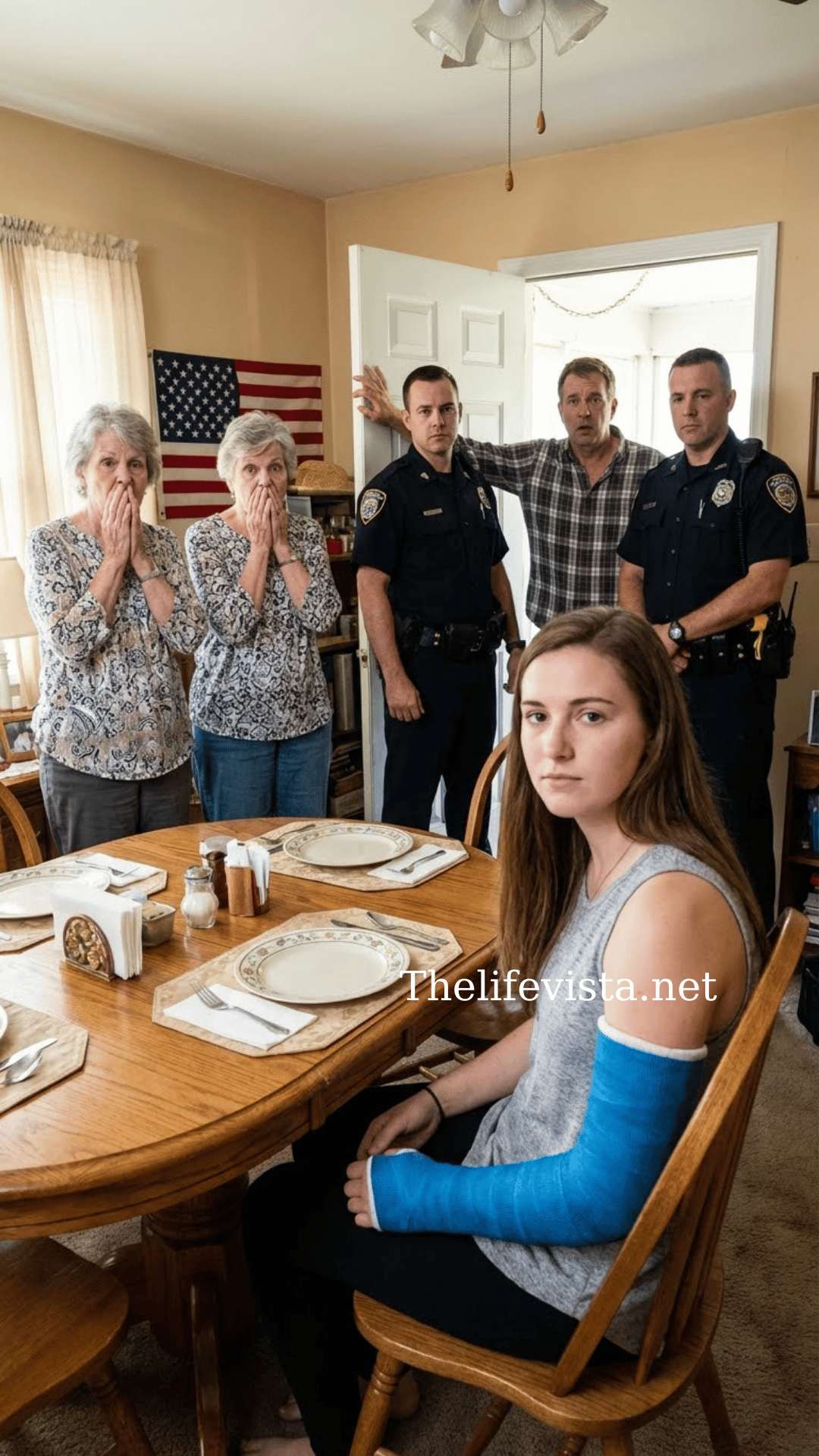 At the family dinner I was sitting there with my broken arm, couldn’t even eat. My MIL said, “My son taught her a lesson.” And his sister bragged, “She thought she was in charge.” I just smiled. Thirty minutes later, the doorbell rang and he found out who really runs this place….