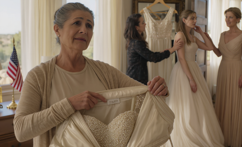 I spent six months sewing my daughter’s wedding dress by hand. Then, as I walked into the bridal suite, I heard her say, ‘If Mom asks, tell her it doesn’t fit – she made it look like something bought from a secondhand shop.’ I swallowed, picked the dress off the chair, and carried it outside without saying a word. They thought I would cry in the car… but an unexpected phone call turned the whole wedding plan upside down.