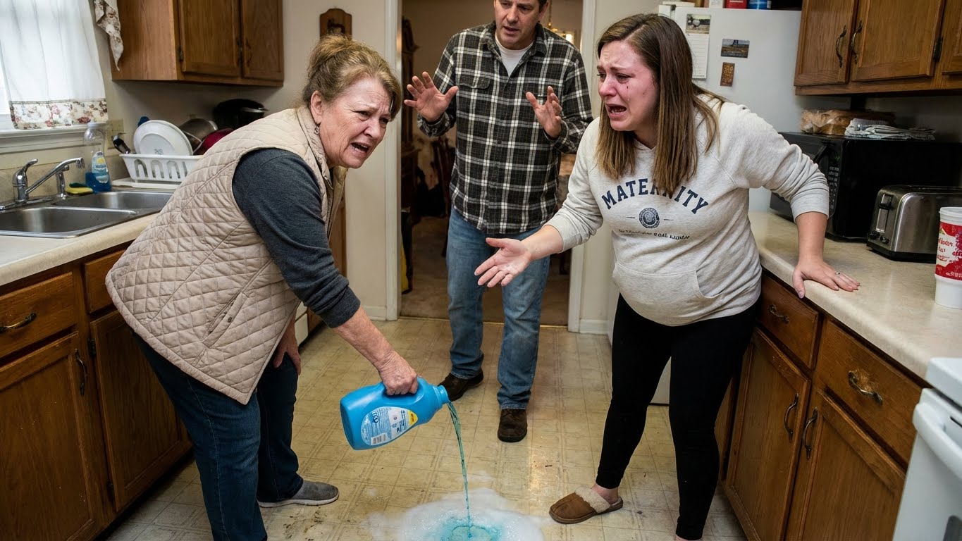I was eight months pregnant, struggling to clean the house when I accidentally brushed past my mother-in-law. In an instant, she called me trash, slapped my face, and dumped a bucket of dirty mop water over my body. I slipped, crashed onto the floor, and felt my water break—just as I realized my life was about to change forever. – life magazine