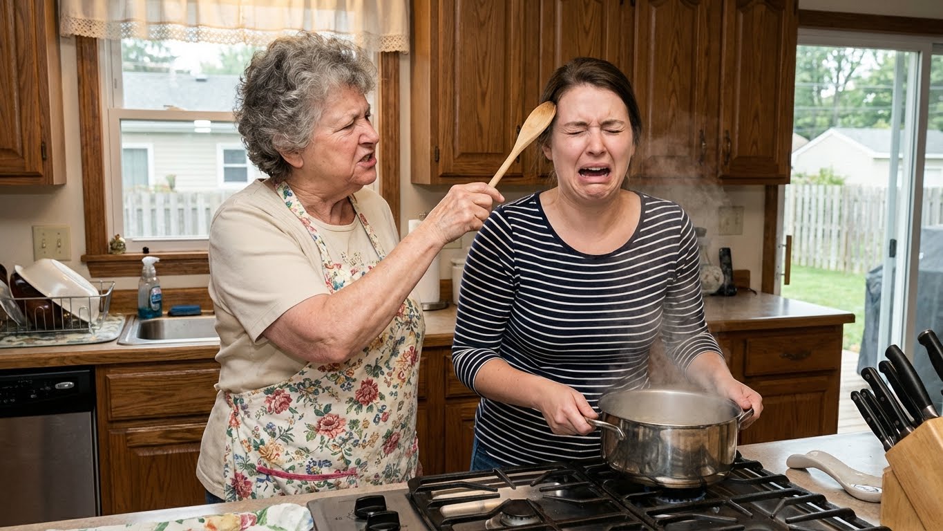 I was cooking soup when my mother-in-law suddenly hit me with a spoon. “You incompetent cook!” she yelled. My husband just turned up the TV volume. But this was the last time I would cook for them… – life magazine
