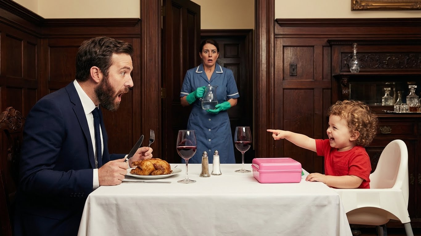 MILLONARIO SORDO COMÍA SOLO… HASTA QUE LA HIJA DE LA LIMPIADORA HIZO LO IMPOSIBLE