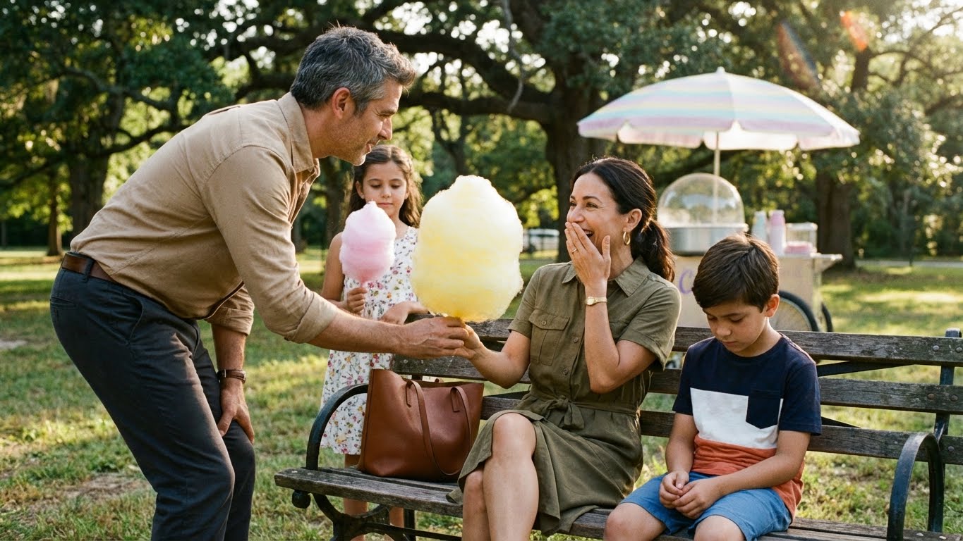 “PAPÁ, ELLA NO PUEDE COMPRAR UN ALGODÓN DE AZÚCAR PARA SU HIJO” MILLONARIO CONMUEVE A MADRE SOLTERA
