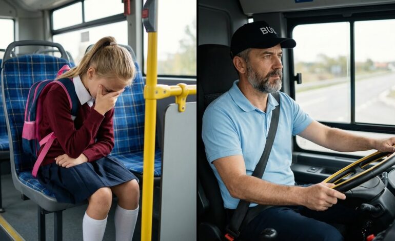 Un conductor de autobús escolar ve a una niña escondiendo algo todos los días. ¡Lo que encuentra debajo de su asiento lo deja helado!