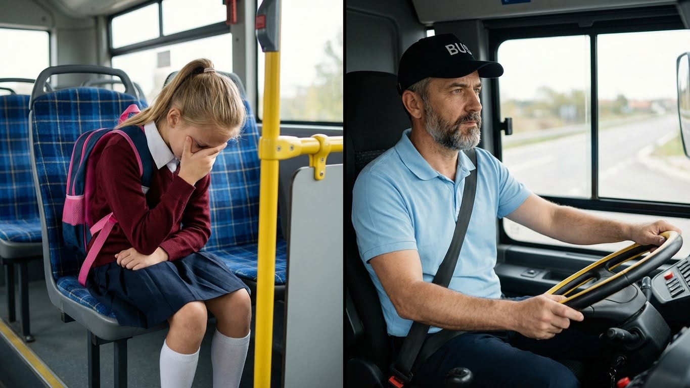 Un conductor de autobús escolar ve a una niña escondiendo algo todos los días. ¡Lo que encuentra debajo de su asiento lo deja helado!