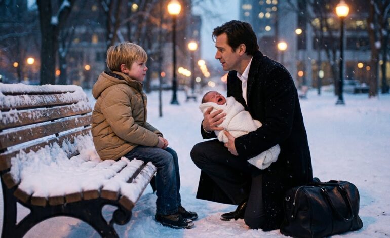 “Señor, mi hermanita se está congelando…” Dijo el niño pequeño—El CEO los envolvió en su abrigo y los llevó a casa…