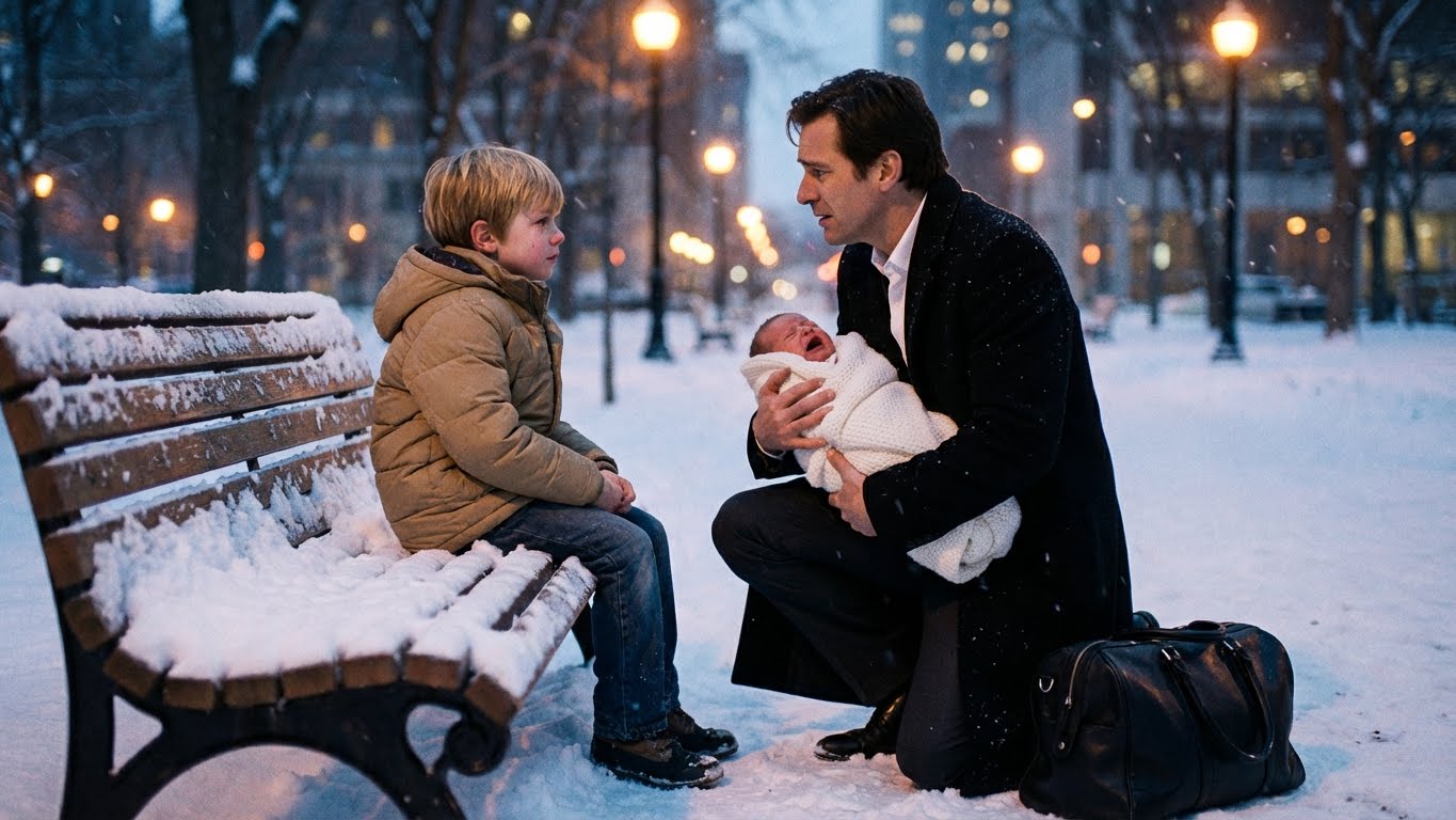 “Señor, mi hermanita se está congelando…” Dijo el niño pequeño—El CEO los envolvió en su abrigo y los llevó a casa…