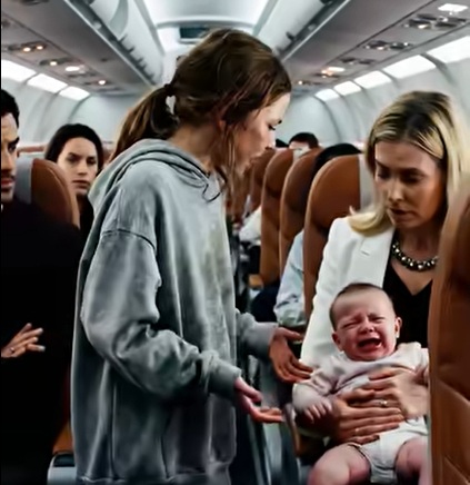 El hijo de un millonario grita desconsoladamente en un avión: se acerca una niña negra y el avión queda en silencio.