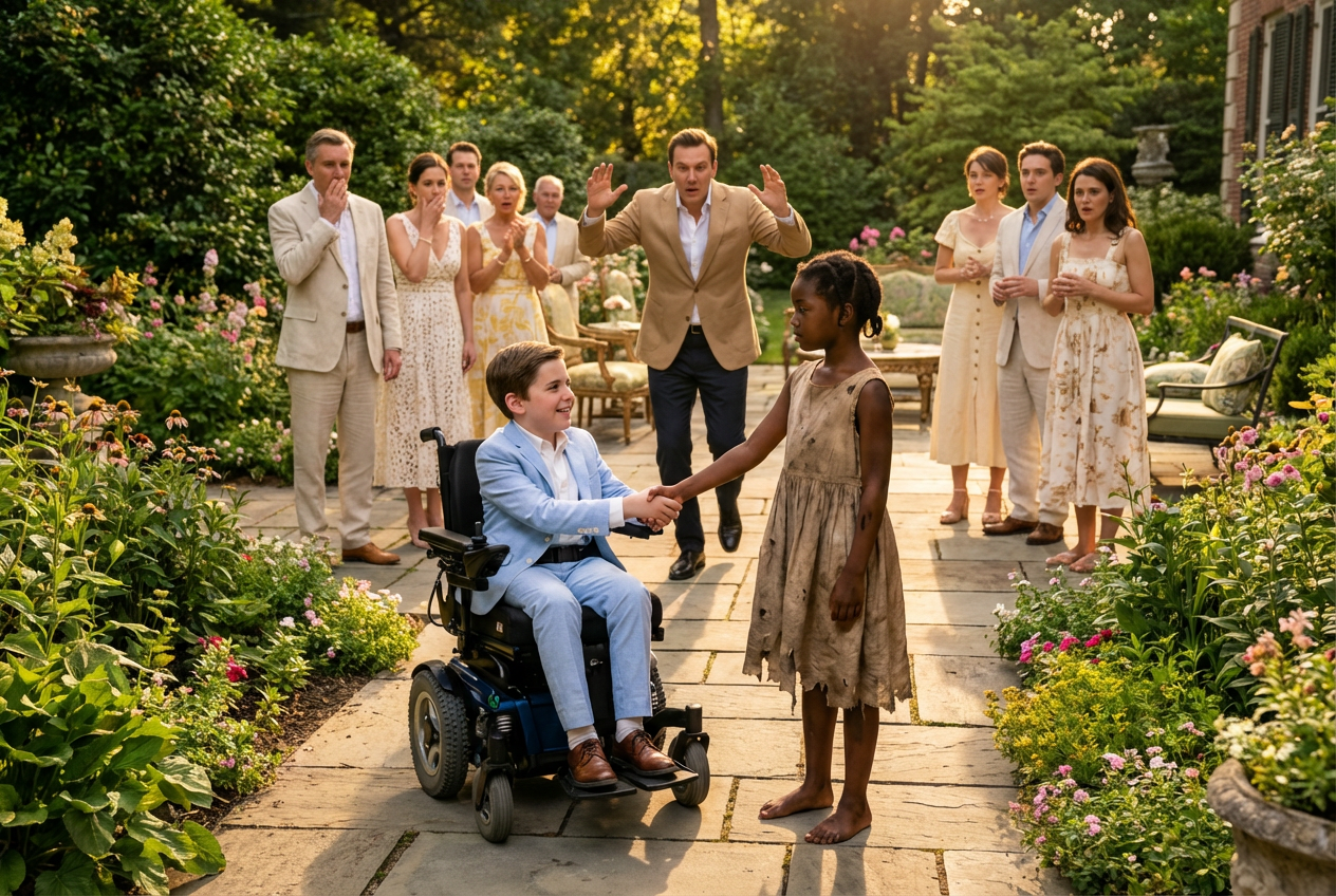 “Let me dance the tango with your son… and he’ll make him walk,” the homeless girl told the millionaire