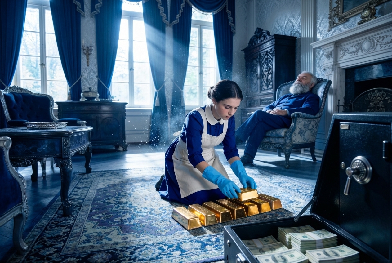 The wealthy man pretended to be asleep to test his quiet housemaid — but what he witnessed that night shattered his doubts and changed his life forever.