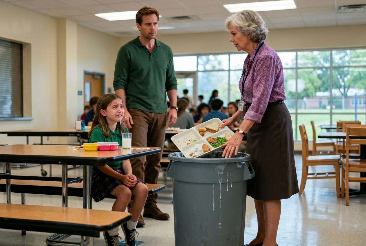 I Stopped By My Daughter’s School To Surprise Her, But The Moment I Saw Her Teacher Toss Her Lunch And Say, ‘You Don’t Need Food Today,’ I Realized She Had No Clue Who I Really Was