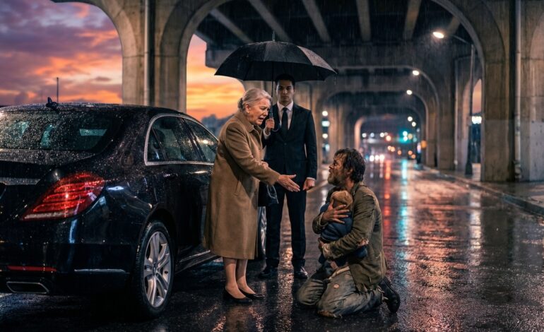 I discovered my homeless grandson and his little child living in a makeshift tent beneath a bridge, and the child whispered that everyone had said I would never return. That same night, I flew them home on my private jet and began revealing the truth about his father — a revelation that sparked a family reunion no one saw coming