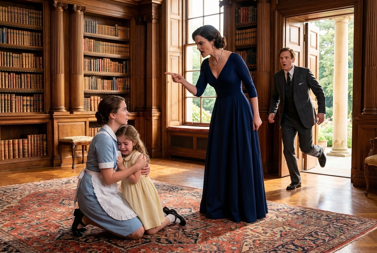 Millionaire finds cleaning lady protecting his blind daughter and is shocked to see the truth…