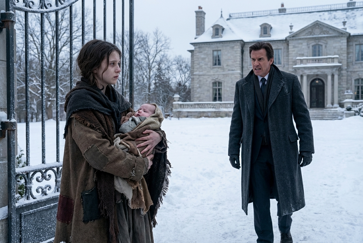 “Sir, Do You Need a Maid? I Can Do Anything, My Sister Is Hungry” – Homeless Girl Begs a Billionaire for Food — He Freezes After Seeing the Mark on Her Neck And Sh0cking Truth Revealed…