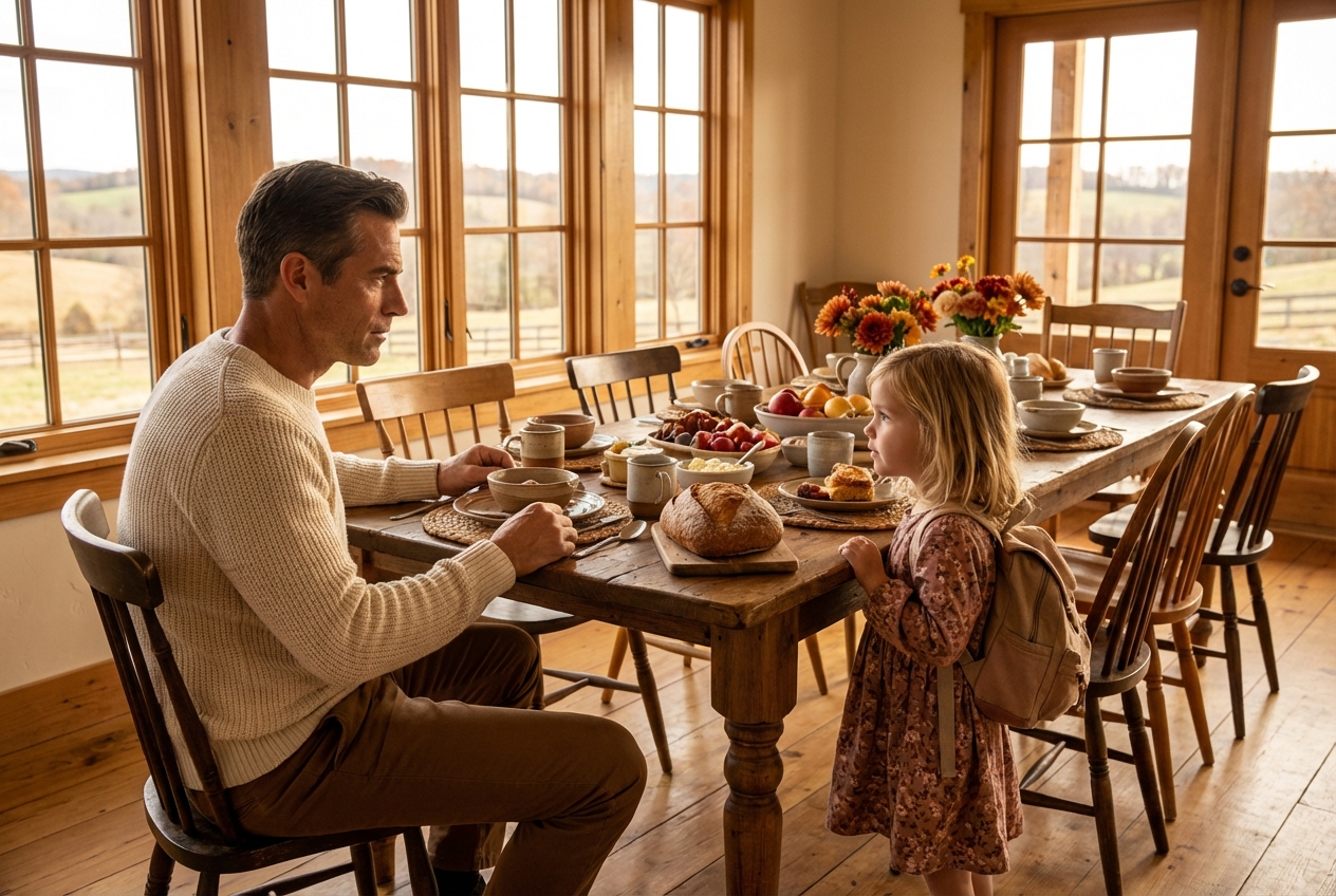 The morning the housekeeper’s little girl quietly asked, ‘Can I have coffee with you?’, no one imagined it would crack open the heart of a cold, lonely millionaire, drag old grief into the light… and become the first step toward a new family, a new home, and a second chance at happiness for all three of them