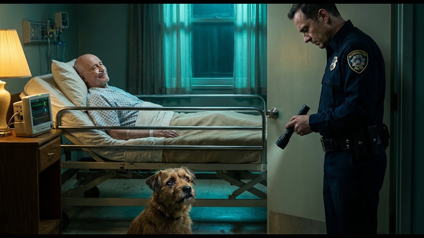 Encontraron un perro durmiendo debajo de una cama de hospital todas las noches, y la verdad hizo que un guardia adulto se derrumbara