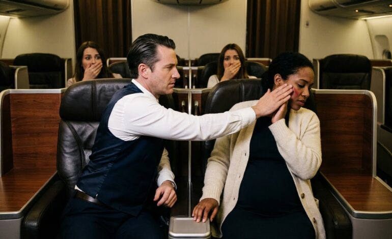 Una azafata abofetea a una mujer negra embarazada, sin saber que su marido es el dueño de la aerolínea.