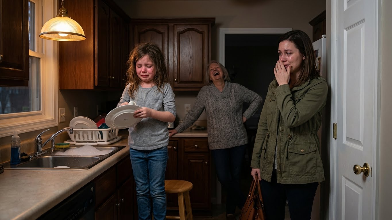 I left my daughter with family for one weekend. I came back to find her sobbing at the sink. My mother laughed, ‘She’s a maid now!’ I said nothing—and walked out.