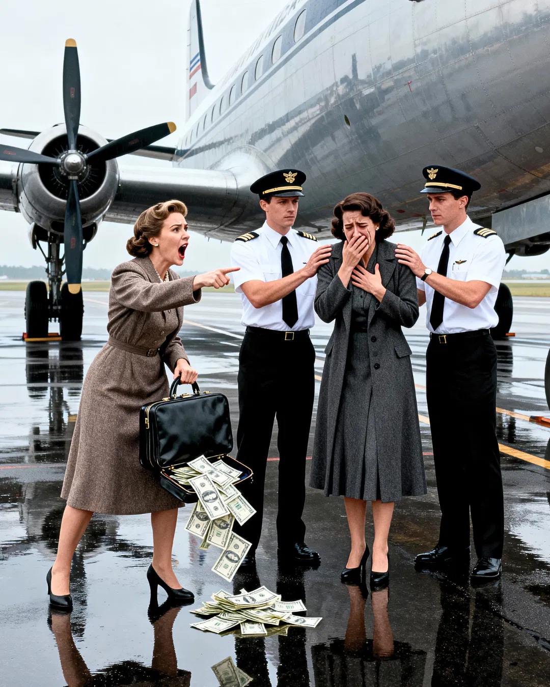 When they grew up to become pilots, their biological mother returned with 10 million dollars, hoping to “pay a fee” to take them back…