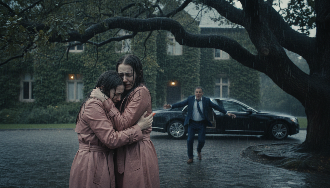 “Llegué a casa antes de tiempo y encontré a mis hijas abandonadas bajo la lluvia. 🌧️💔 La cruel confesión que dejó mi esposa destrozó mi mundo, pero lo que decidí hacer después demostró que la sangre no es lo que te hace padre.” ❤️‍🩹