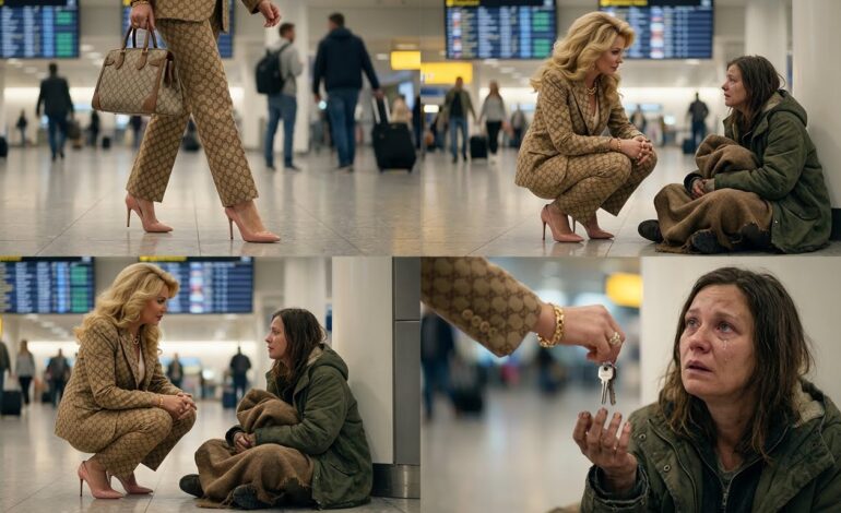 Perdí mi vuelo y vi a una linda mujer sin hogar con un bebé. Le di mi llave para que la ayudara, pero…