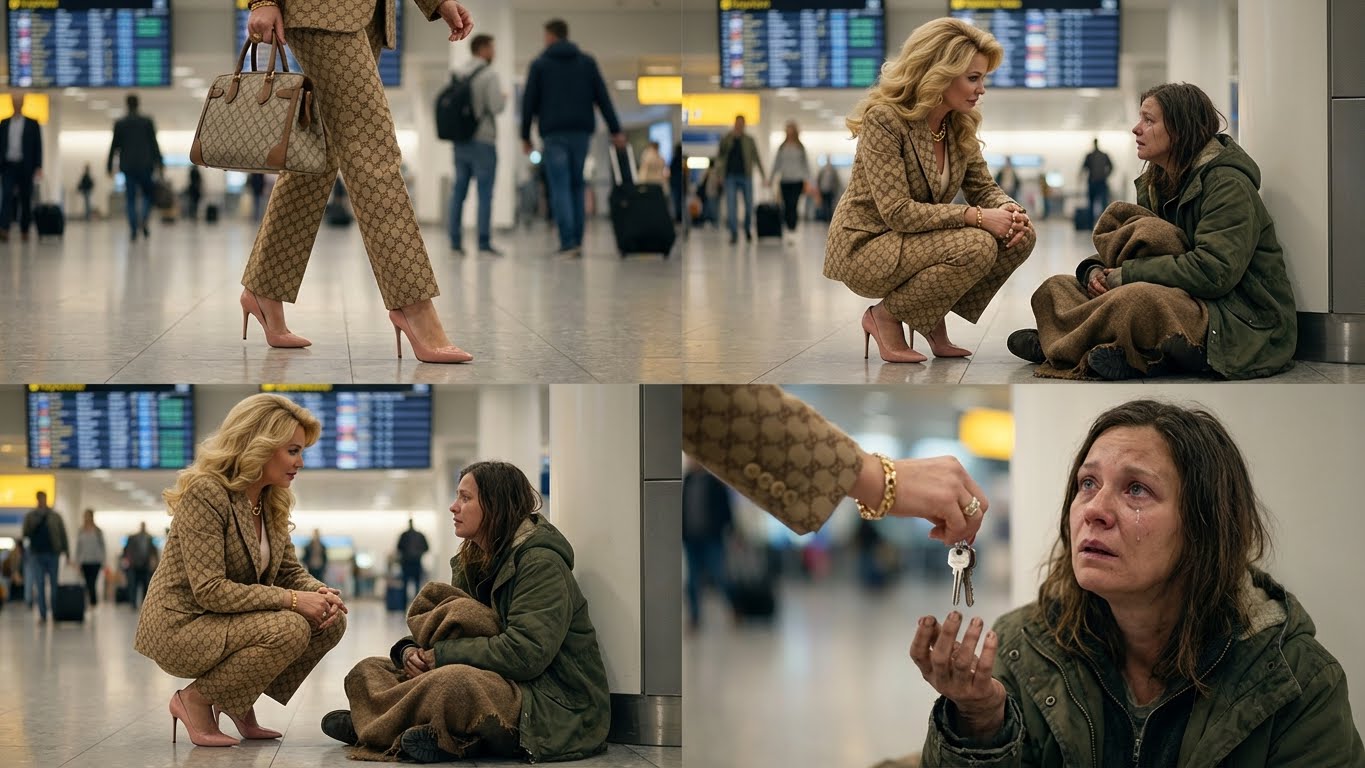 Perdí mi vuelo y vi a una linda mujer sin hogar con un bebé. Le di mi llave para que la ayudara, pero…