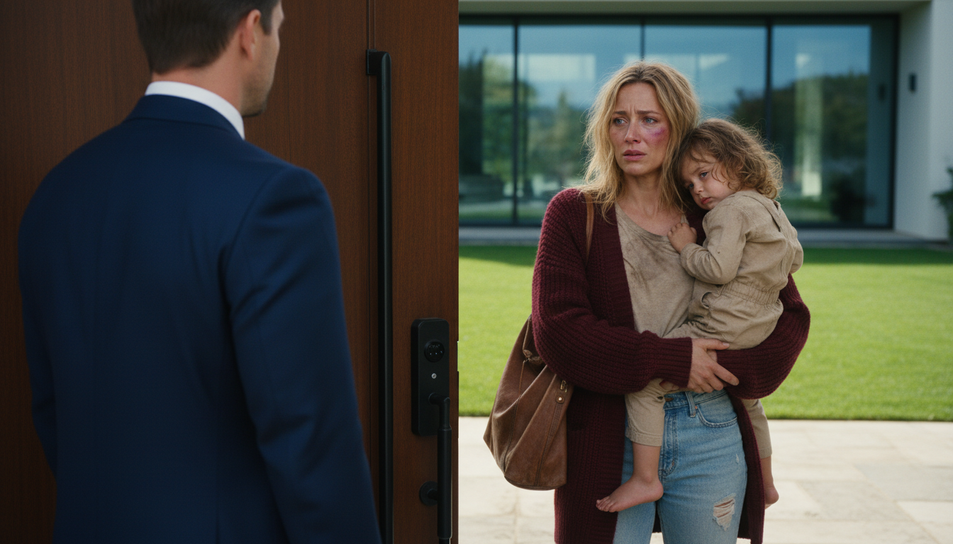 “¿Puedo limpiar su casa por un plato de comida?” — Ella no sabía que ese hombre escondía un secreto, pero cuando él vio los ojos de la niña, ¡su mundo se detuvo para siempre! 💔😱